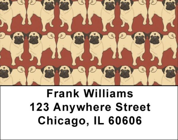 Pug Wallpaper Address Labels