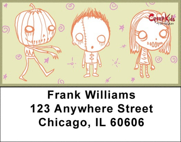 Dr. Krinkles&#039; Creep Kids Address Labels