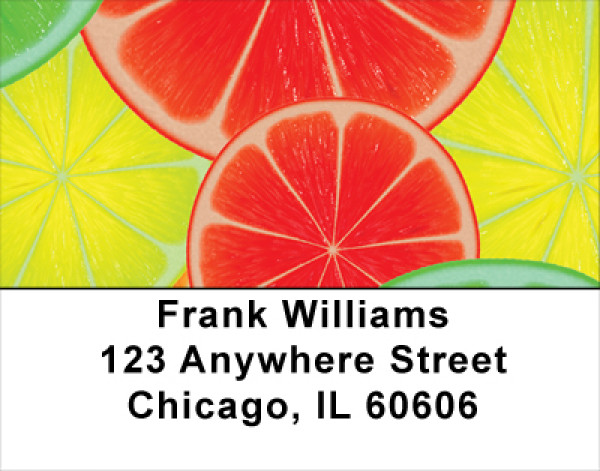 Citrus In Technocolor Address Labels