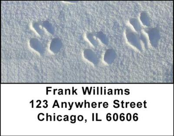 Animal Prints in the Snow Address Labels | LBGEO-30