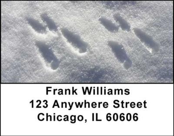 Animal Prints In The Snow Address Labels