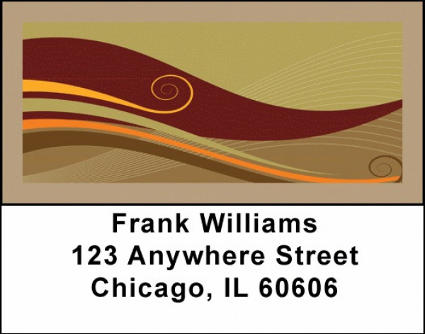 Chocolate Abstract Address Labels