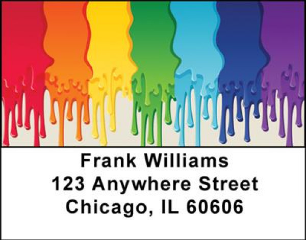 Painting Rainbows Address Labels | LBGEO-39