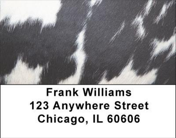 Cow Prints In Black And White Address Labels
