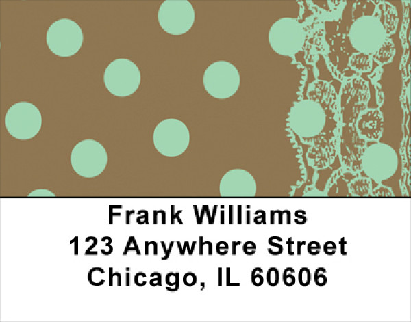 Brown Table Cloth Address Labels