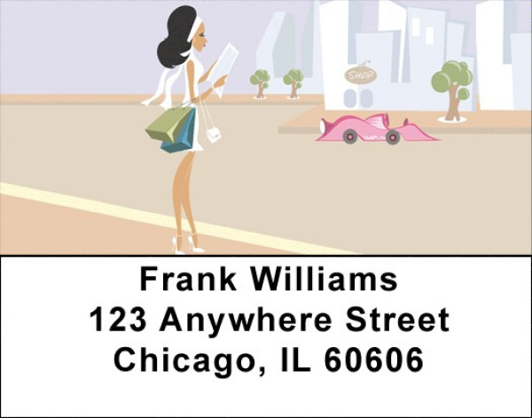 Sophisticated City Girl Address Labels