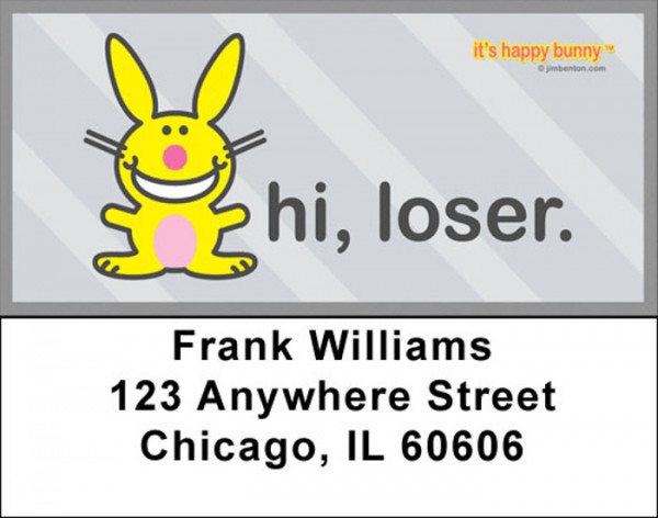 It's Happy Bunny More Insults Address Labels