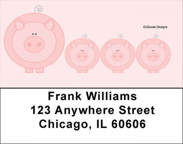 Jen Goode's Pigs Address Labels