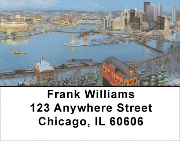 Warm Glow of Pittsburgh Address Labels