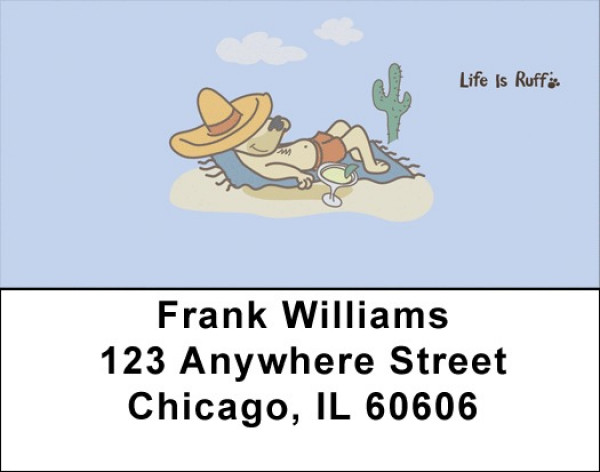 Life Is Ruff Relaxing Address Labels