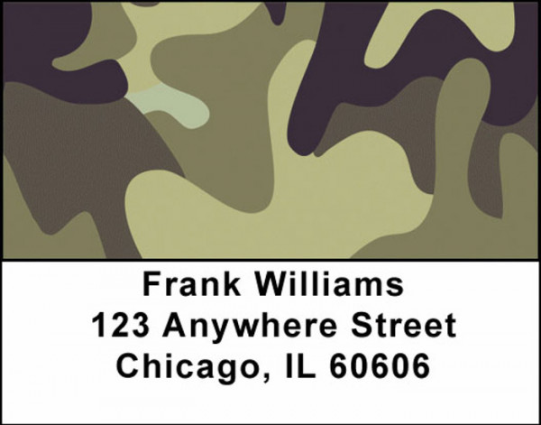 Camouflage Browns and Golds Address Labels