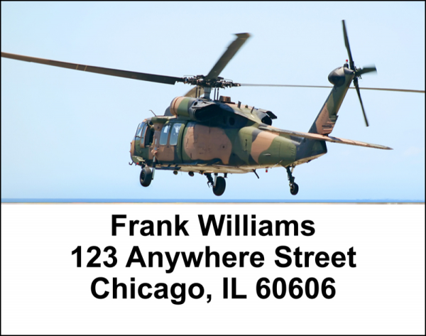 Blackhawk Choppers Address Labels