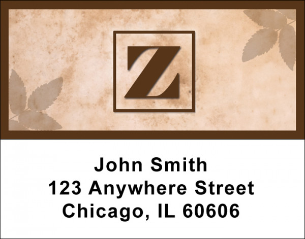 Simplistic Monogram Z Address Labels