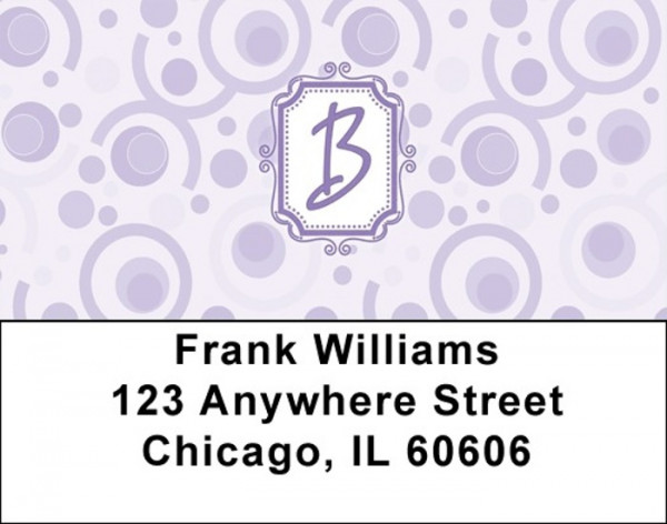 Bubbly Monogram B Address Labels