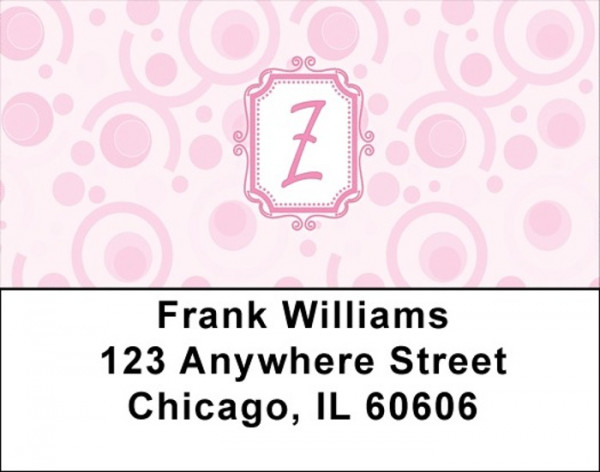 Bubbly Monogram Z Address Labels