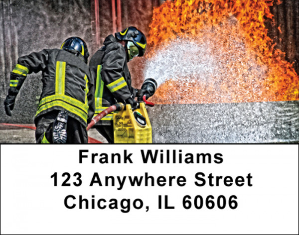 Firefighters In Action Labels