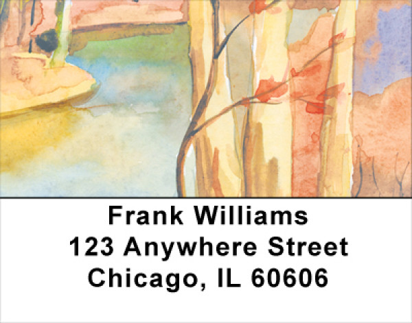 Watercolor - Fall Reflections Address Labels