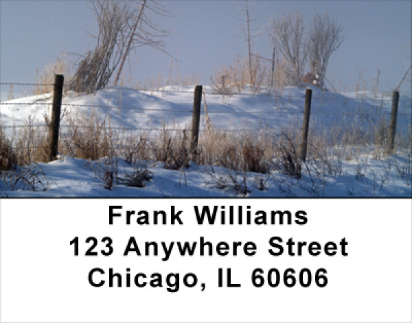 Barbed Wire Fence Posts Address Labels