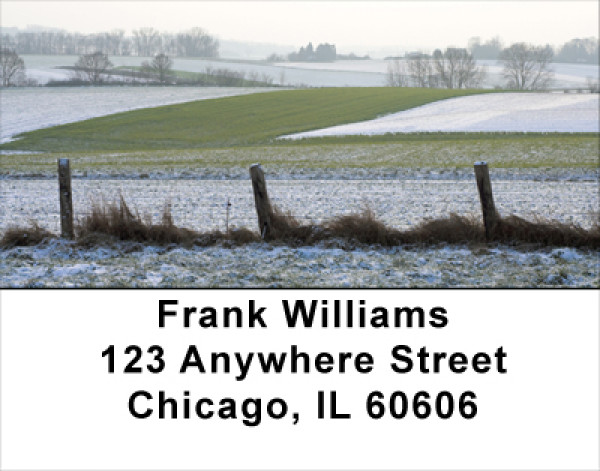 Barbed Wire Fence Posts Address Labels