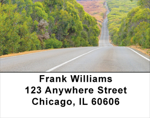 Taking The Long Road Address Labels