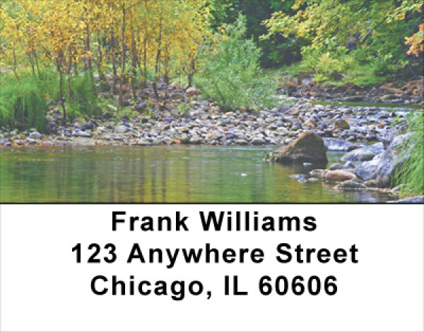Mountain Brook In Fall Address Labels