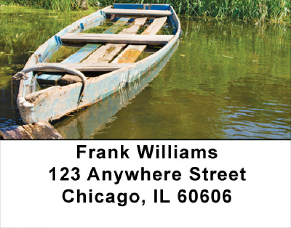 Vintage Fishing Boats Address Labels