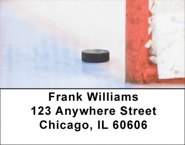 Hockey Face Off Address Labels