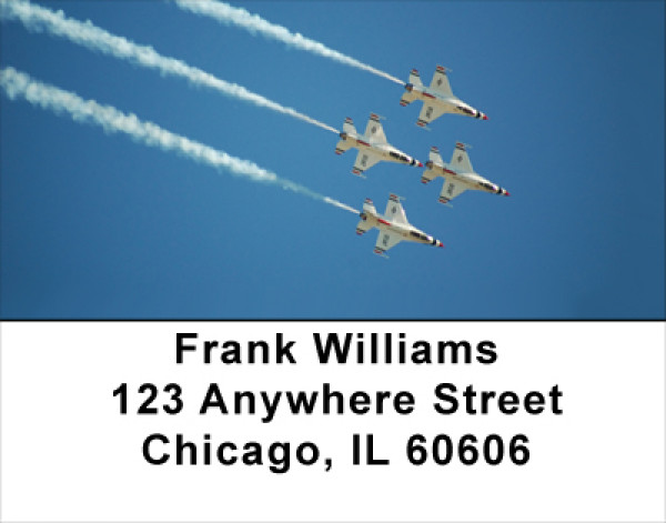 Stunt Planes In Action Air Force Labels