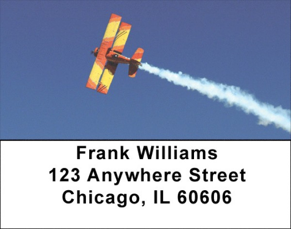 High Flying Stunt Plane Address Labels