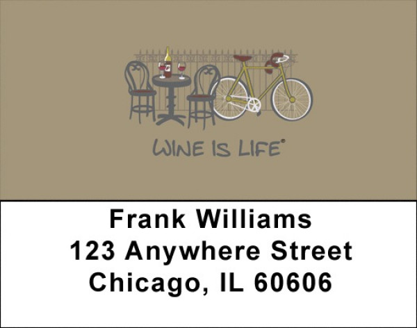 Wine Lovers Wine Is Life  Address Labels
