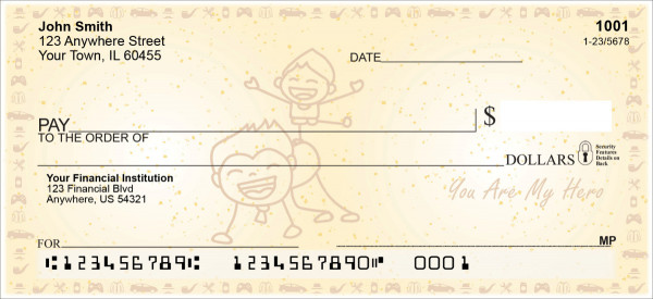 Dad is my Hero Personal Checks