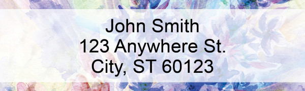 Painted Flowers Address Labels