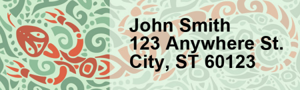 Swirl Art Address Labels