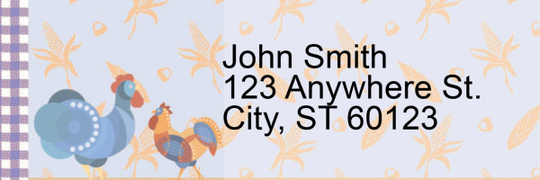 Country Rooster Address Labels