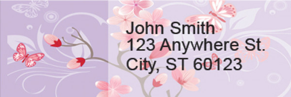 Cherry Blossoms Rectangle Address Labels