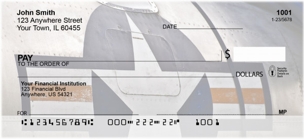 On Metal Air Force Personal Checks