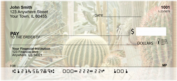Cactus Flowers Personal Checks