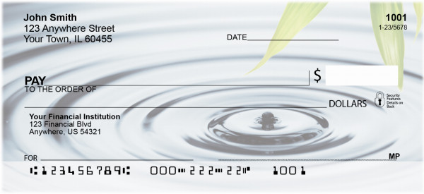Bamboo & Water Droplet Personal Checks | NAT-33
