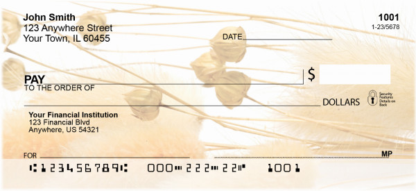 Dried Seed Pods And Flowers Personal Checks