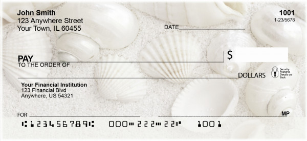 Pearly White Sea Shells Personal Checks