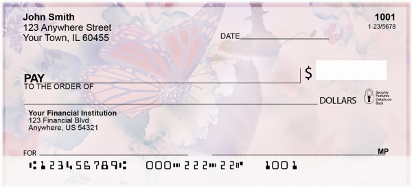 Spring Time Butterflies Personal Checks