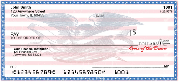 Home of the Brave Personal Checks | PAT-37