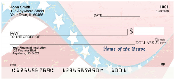Red, White And Blue Personal Checks