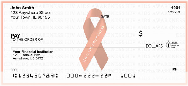 HIV/Aids Awareness Red Ribbon Personal Checks