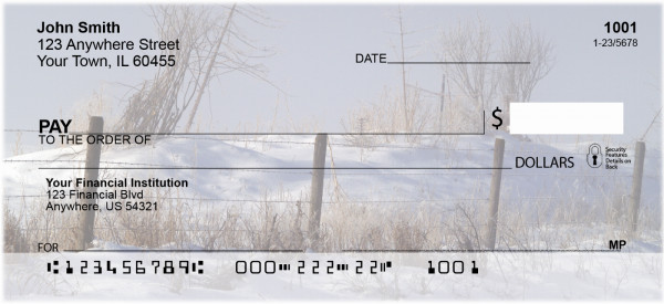 Barbed Wire Fence Posts Personal Checks | SCE-35