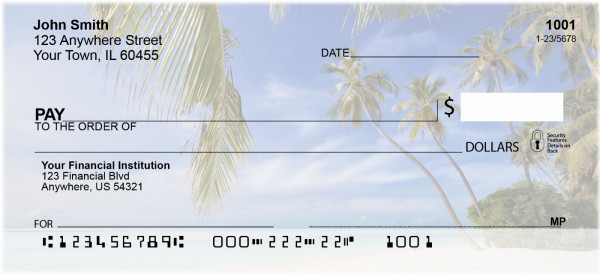 Palms On Beach Personal Checks
