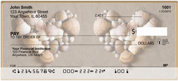 Seashells - Seashell Hearts Personal Checks | SCE-60