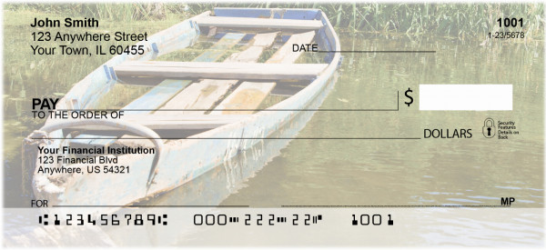 Vintage Fishing Boats Personal Checks