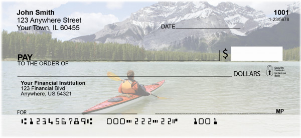 Mountain Lakes On Kayak Personal Checks | SCE-76