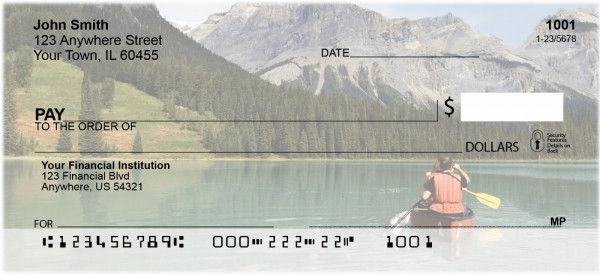 Mountain Lakes On Kayak Personal Checks